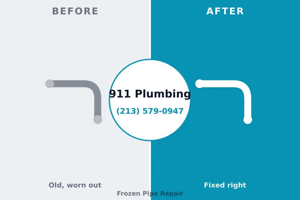 Before and after: plumbing repair Splendora, TX